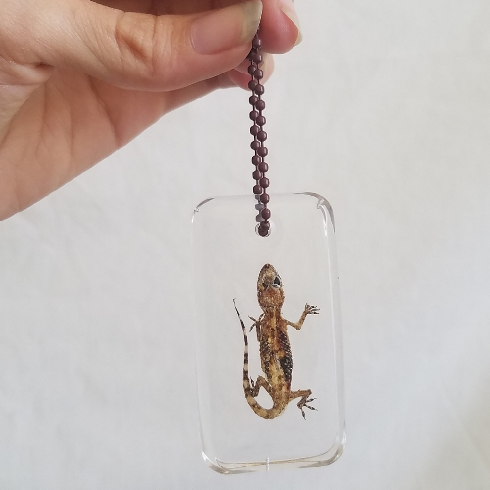Gecko Keychain- Brown